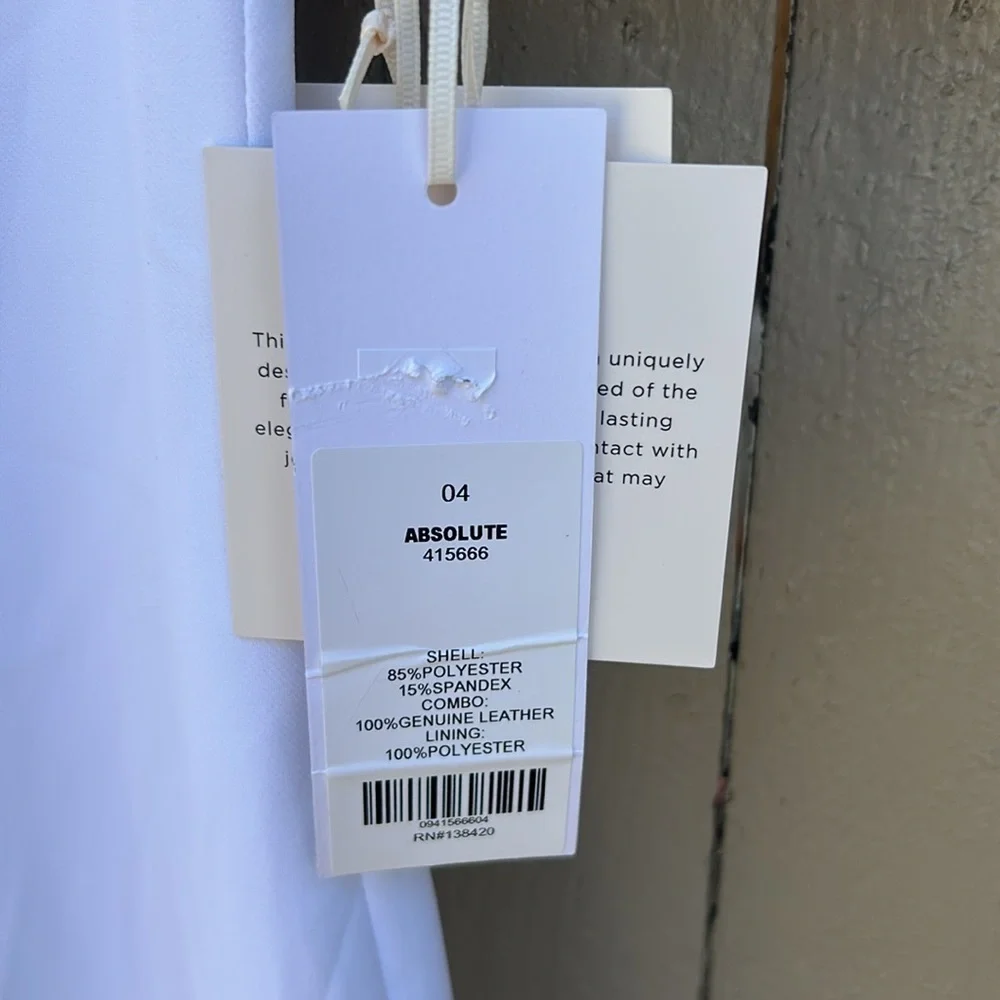 NWT Etcetera White Sleeveless Dress Wedding Bridal Shower Sheath Dress Size 4 - Picture 6 of 10